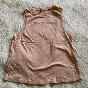 Pure Barre pink muscle t tank size S
